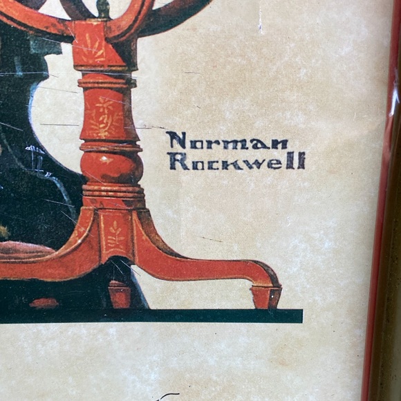 Santa Serving Tray Holiday Norman Rockwell Vintage - Picture 2 of 3